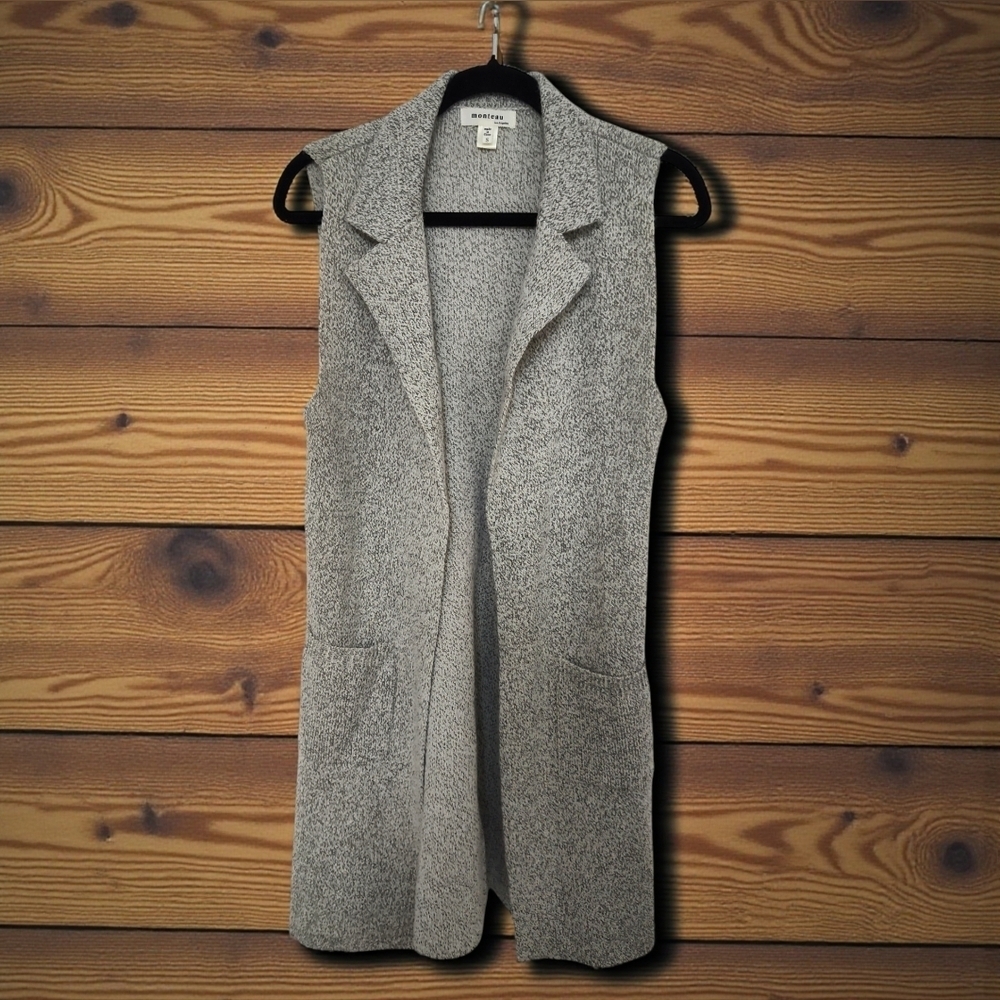 NWOT Monteau Gray Women's Sweater Vest, S